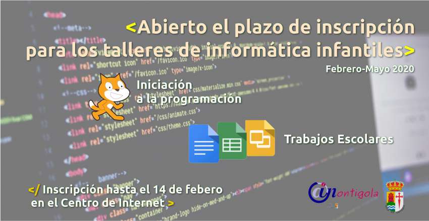 Inscríbe a los más pequeños en los talleres de informática del Centro de Internet. Trabajos escolares e iniciación a la programación